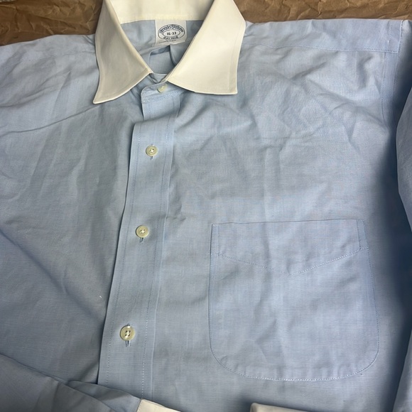 Brooks brothers dress shirt men’s Sz 16 neck - Picture 2 of 6